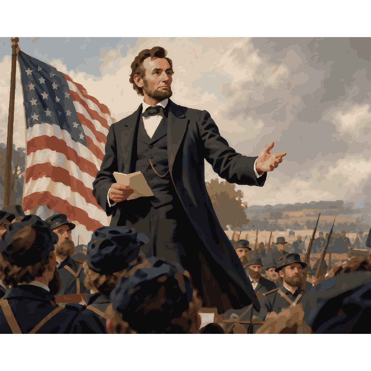 Abraham Lincoln at Gettysburg Paint-by-Number Kit