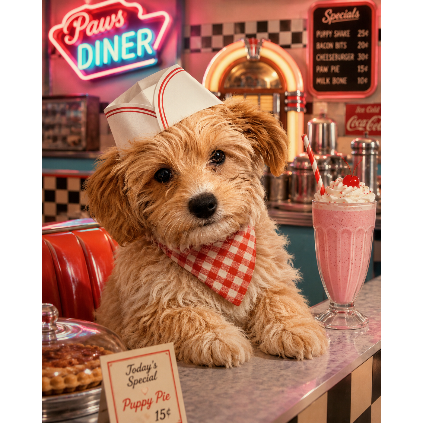 The Soda Shop Sweetheart: Custom Pet Paint-by-Number Kit