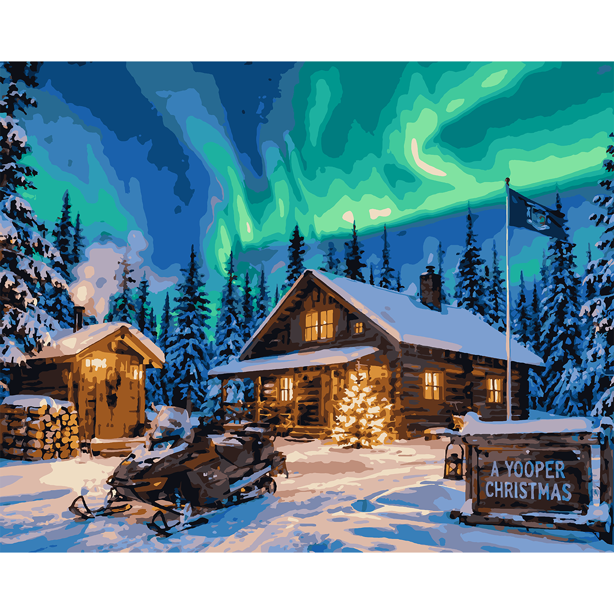 A Yooper Christmas Paint-by-Number Kit