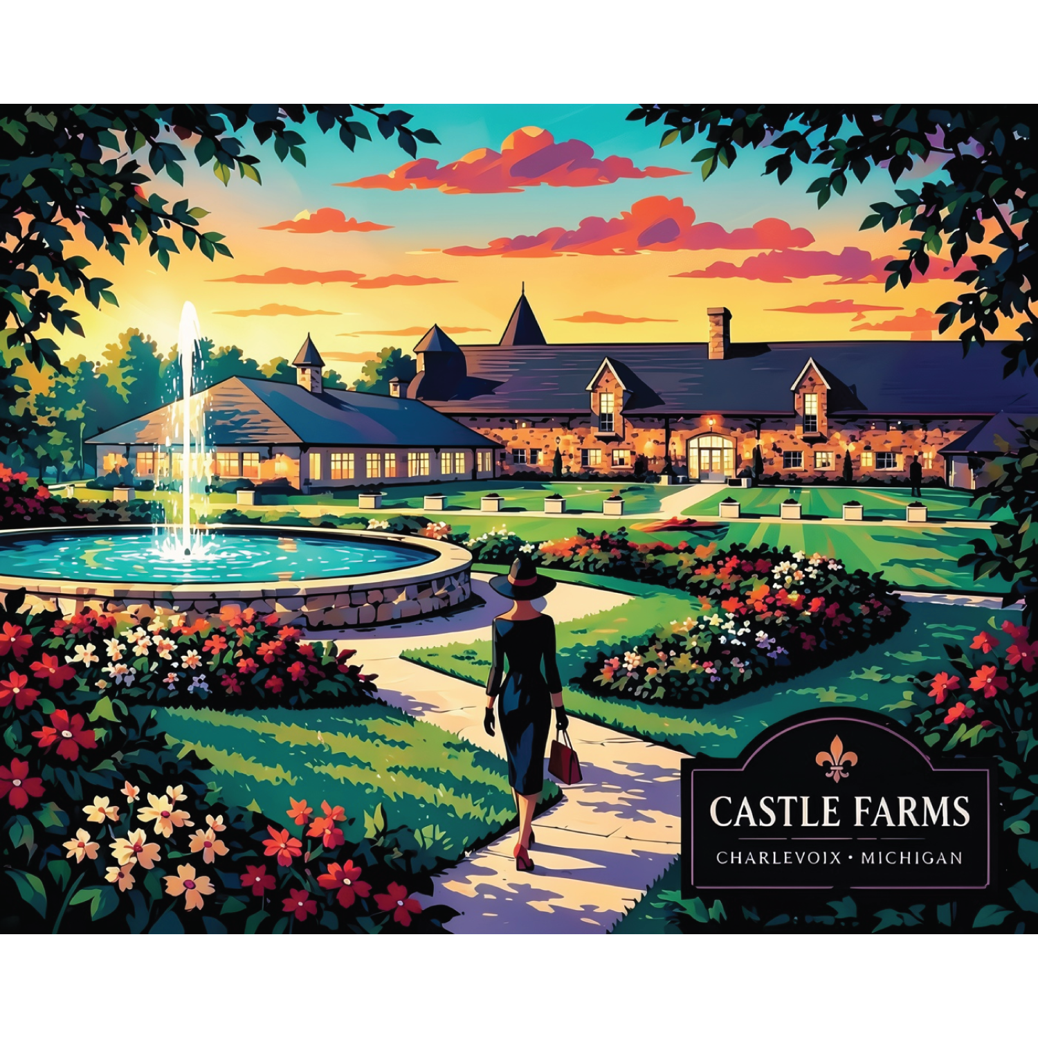 Castle Farms Charlevoix Art Deco – Giclée Fine Art Print