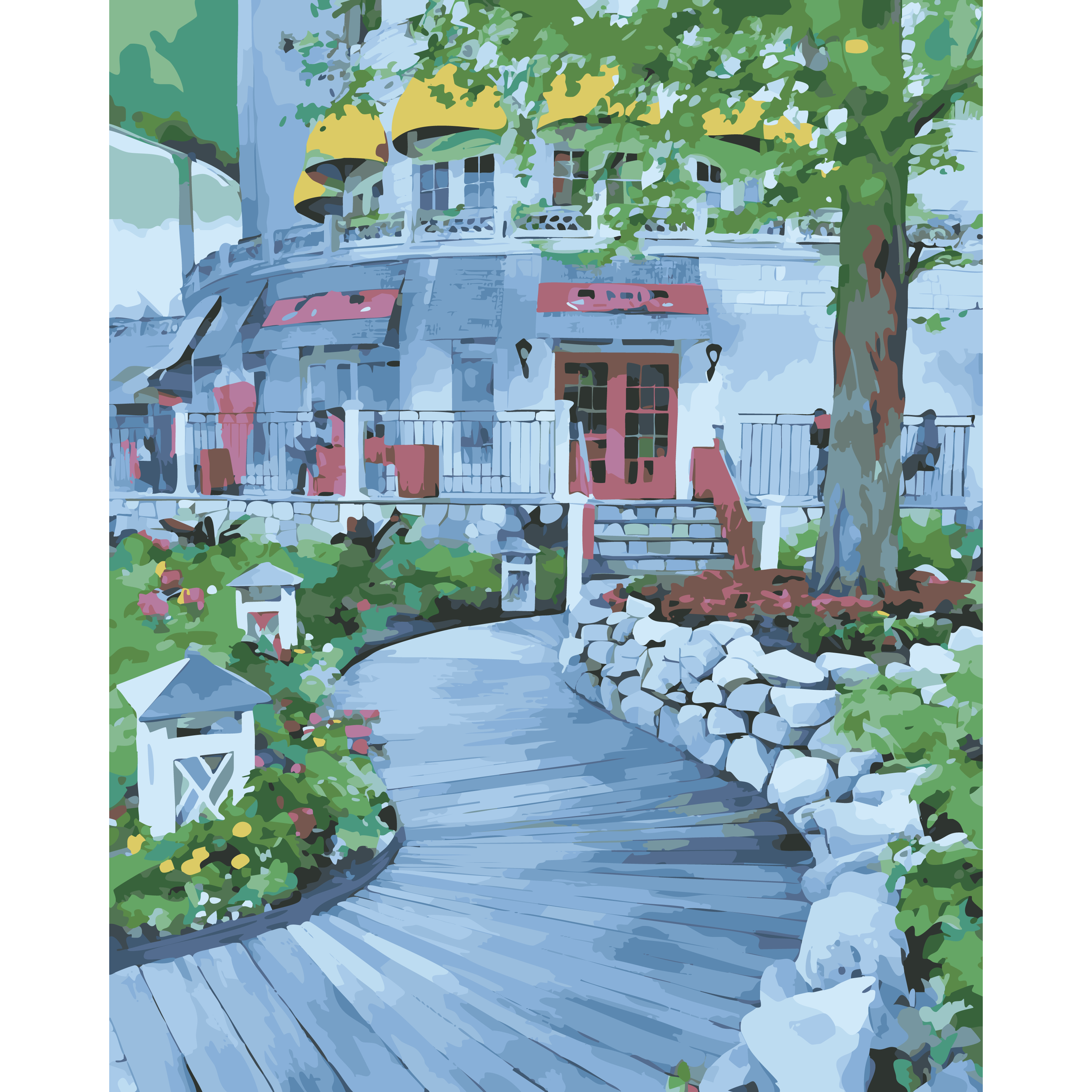 Grand Hotel Ice Cream Parlor on Mackinac Island (Paint-By-Number Kit)
