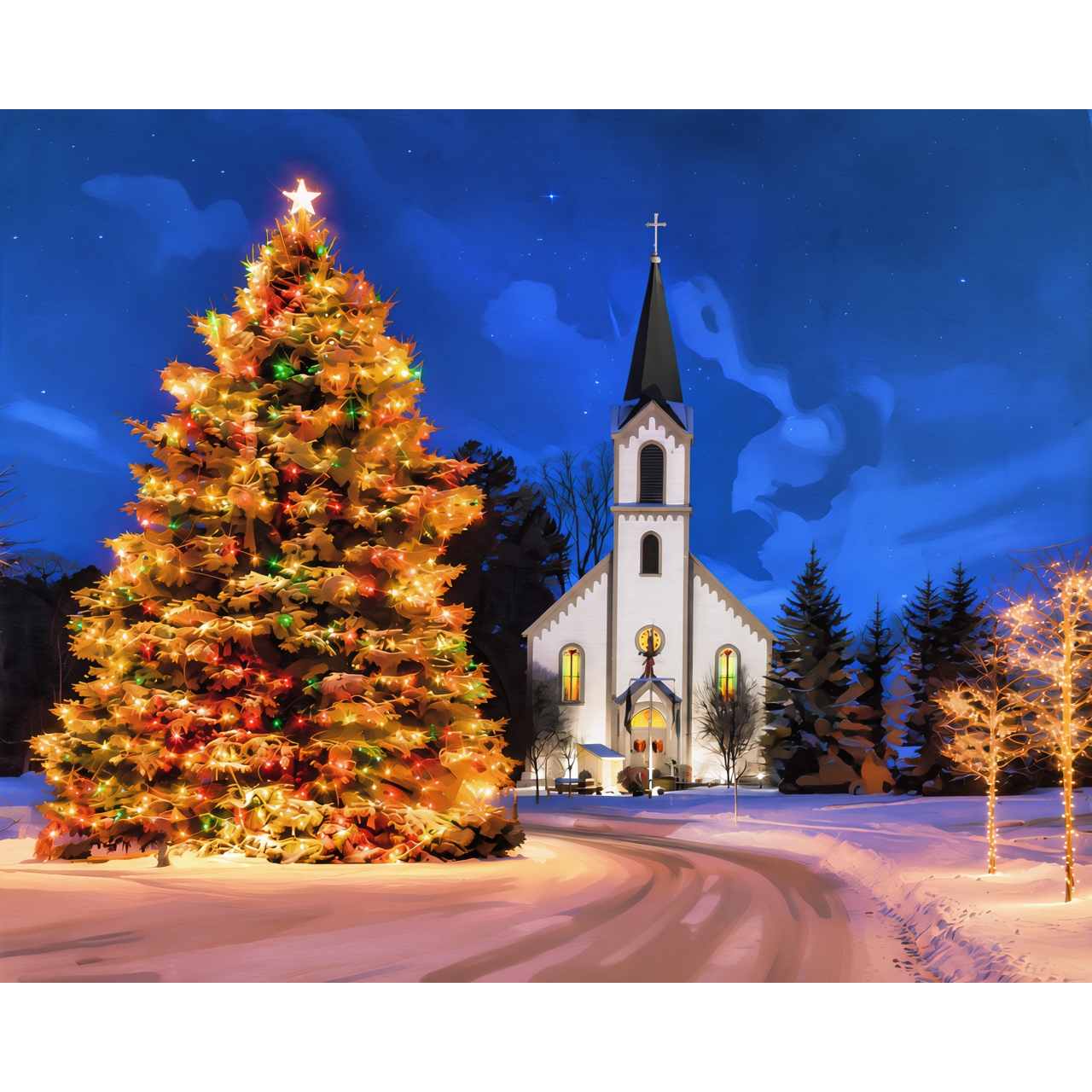 Harbor Springs Christmas Glow Paint-by-Number Kit