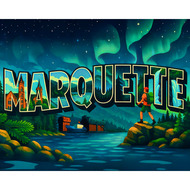 Marquette - Vintage Postcard Paint-By-Number Kit