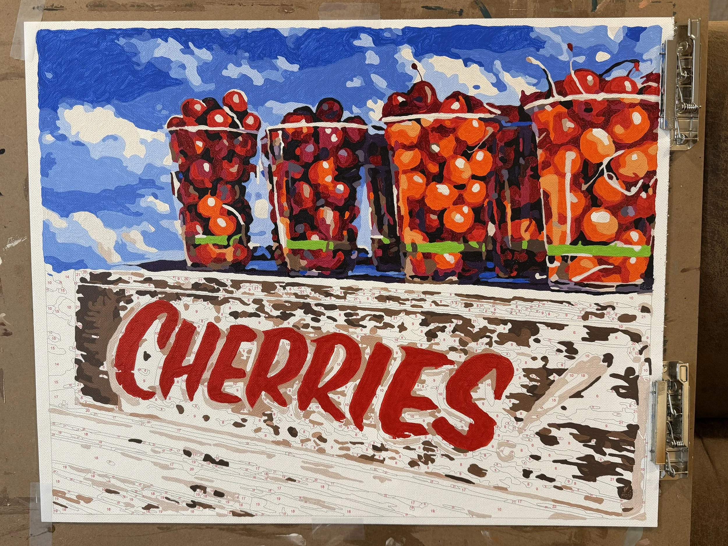 Cherries! Traverse City Summer Harvest Paint-by-Number Kit
