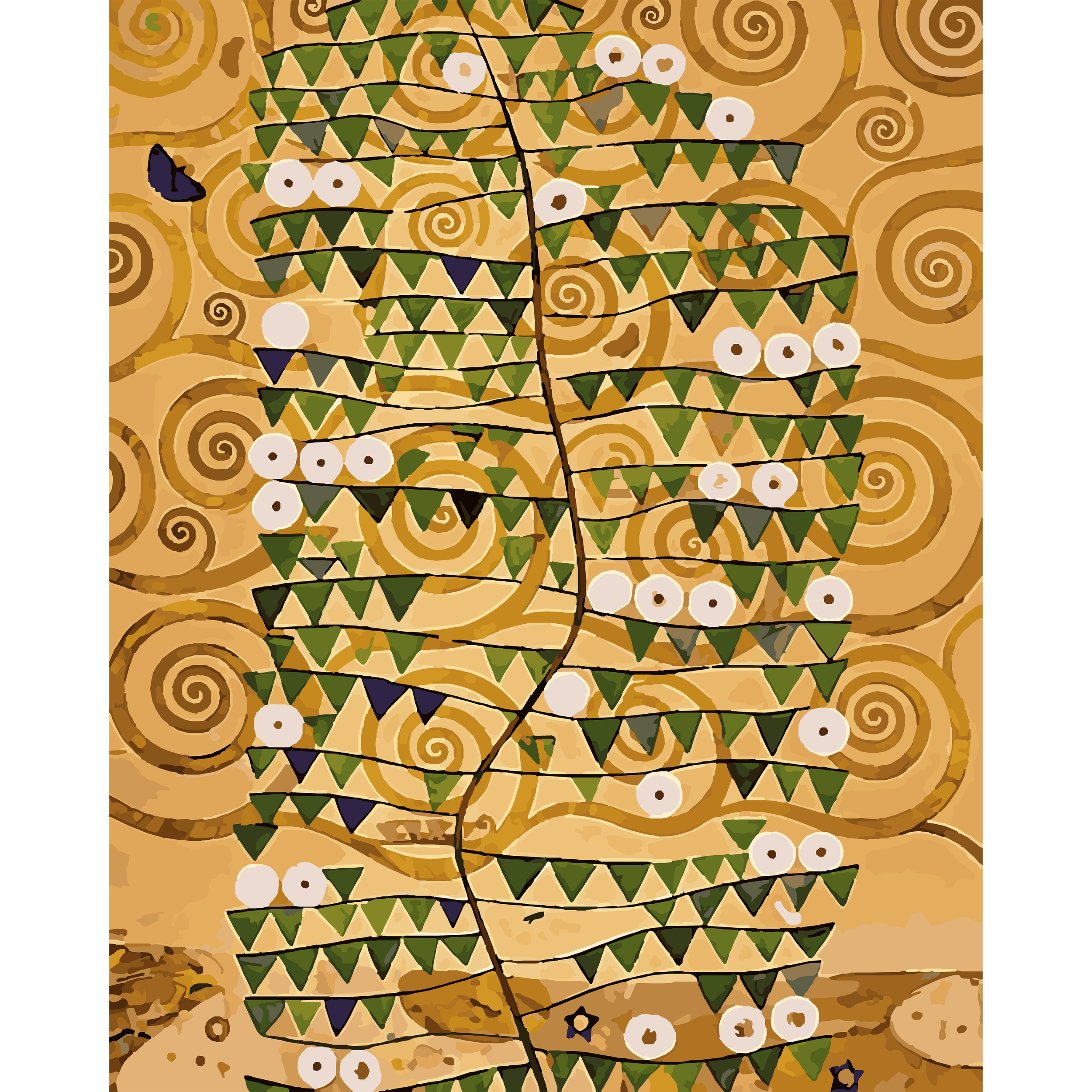 Gustav Klimt's Cartoon for the Frieze of the Villa (1901–1902) Paint-By-Number Kit