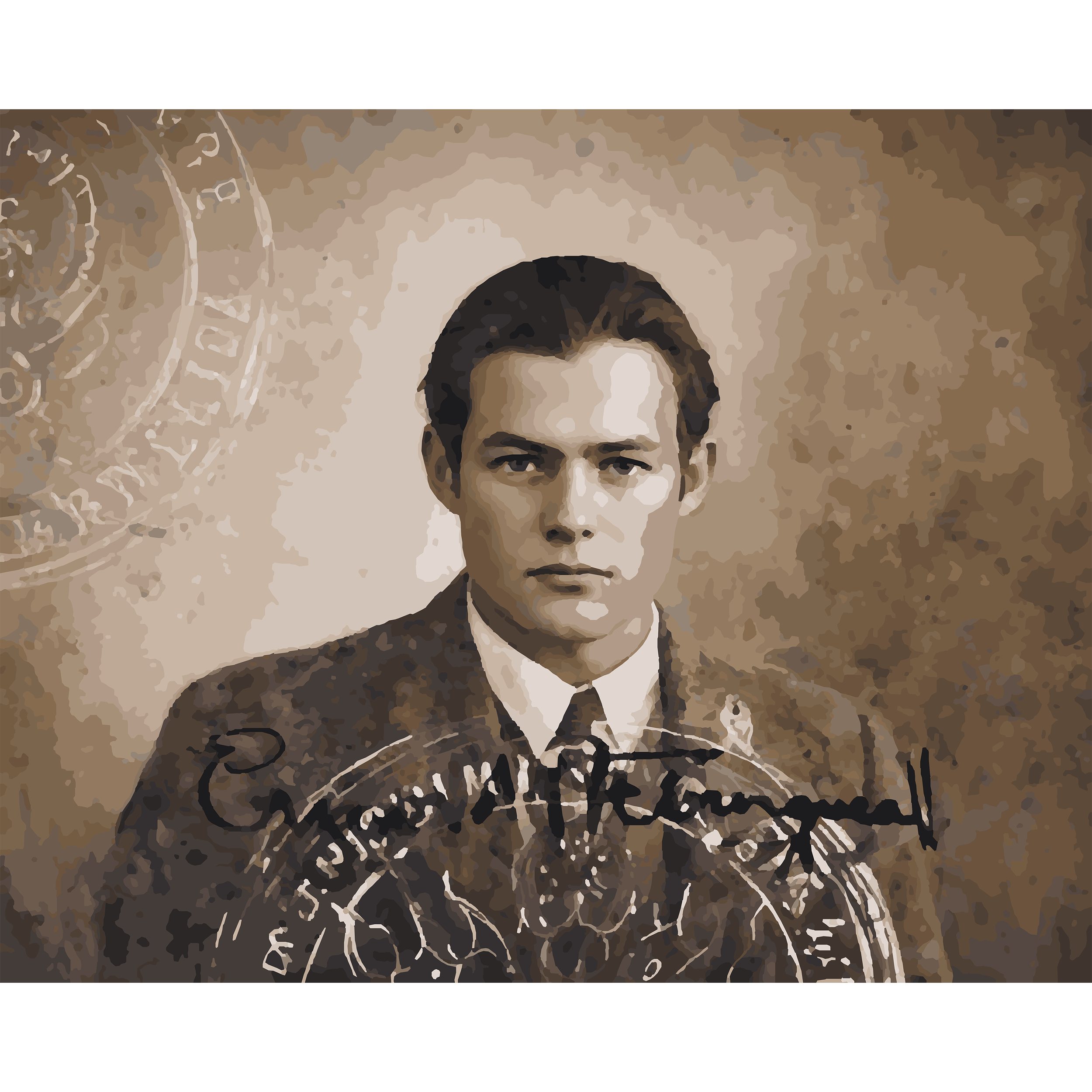 Ernest Hemingway: The Passport Years Paint-By-Number Kit