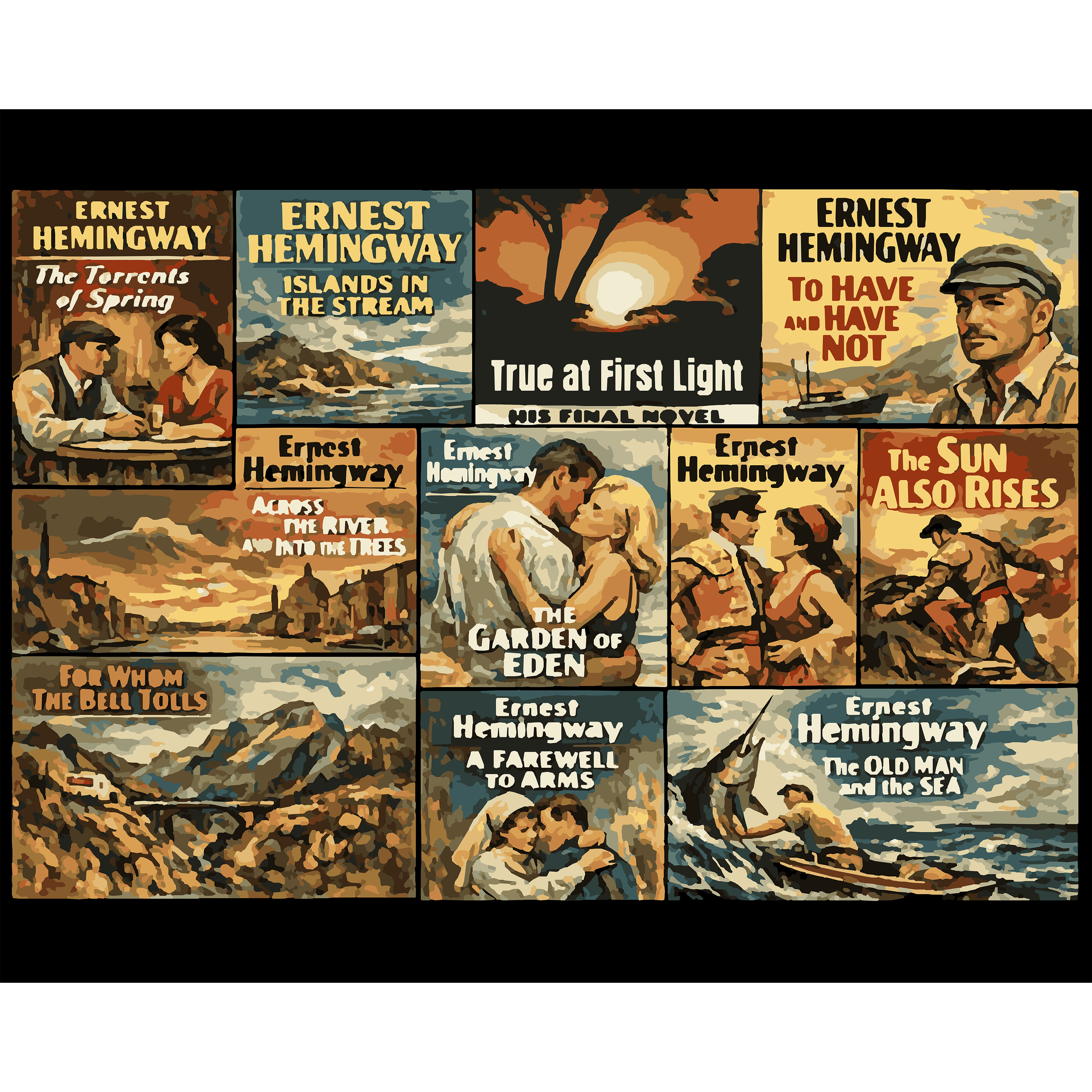 Ernest Hemingway: A Life in Stories Paint-By-Number Kit