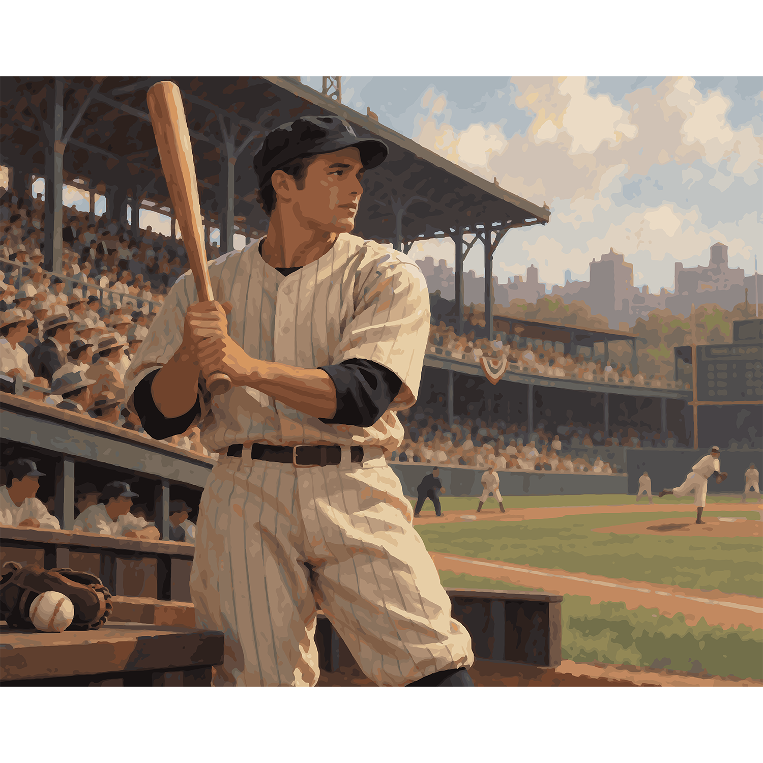 1920s Baseball America’s Pastime Paint by Number Kit