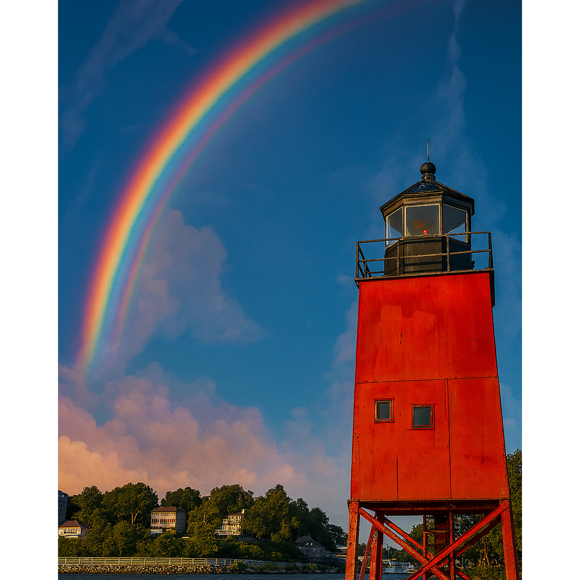 Rainbow Red Paint-by-number kit