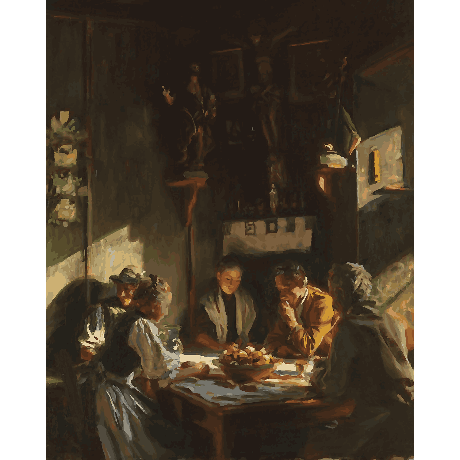 Tyrolese Interior (1915) - John Singer Sargent Paint-by-Number