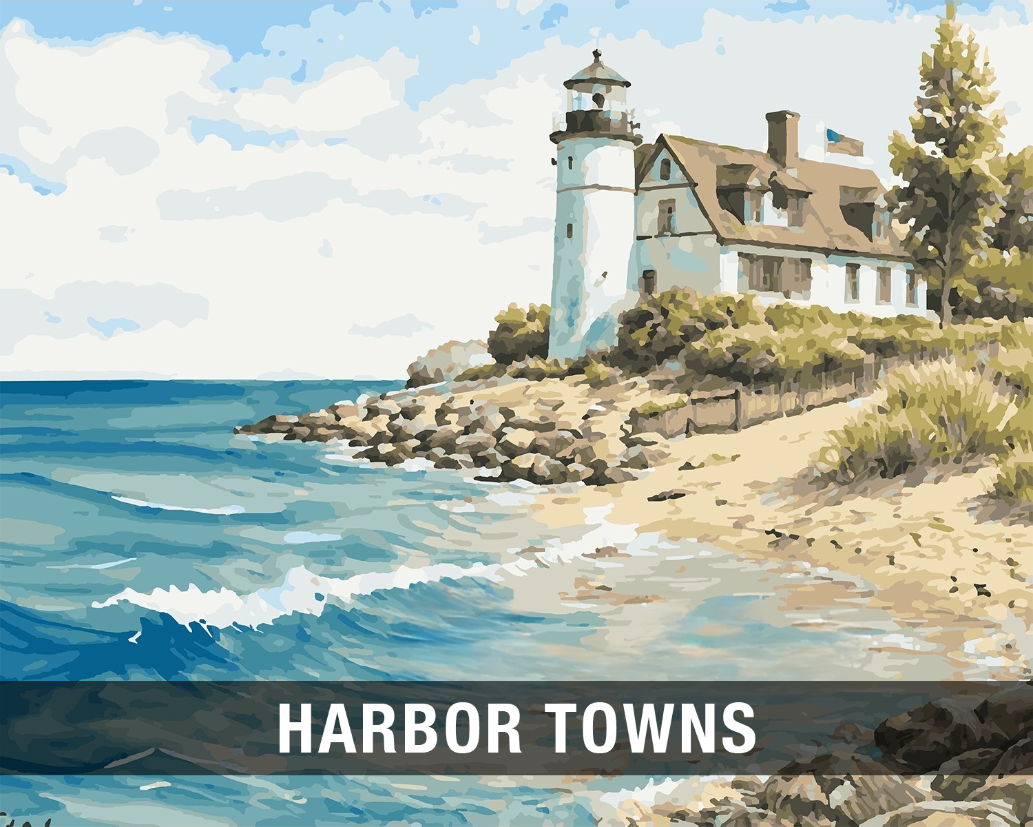 Michigan Harbor Towns Paint-by-Number Kits