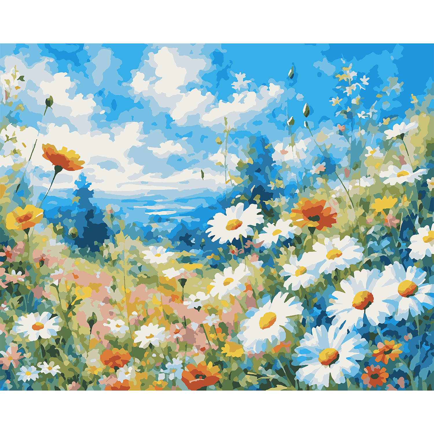 Meadow Daylight - Flower Paint-By-Number Kit