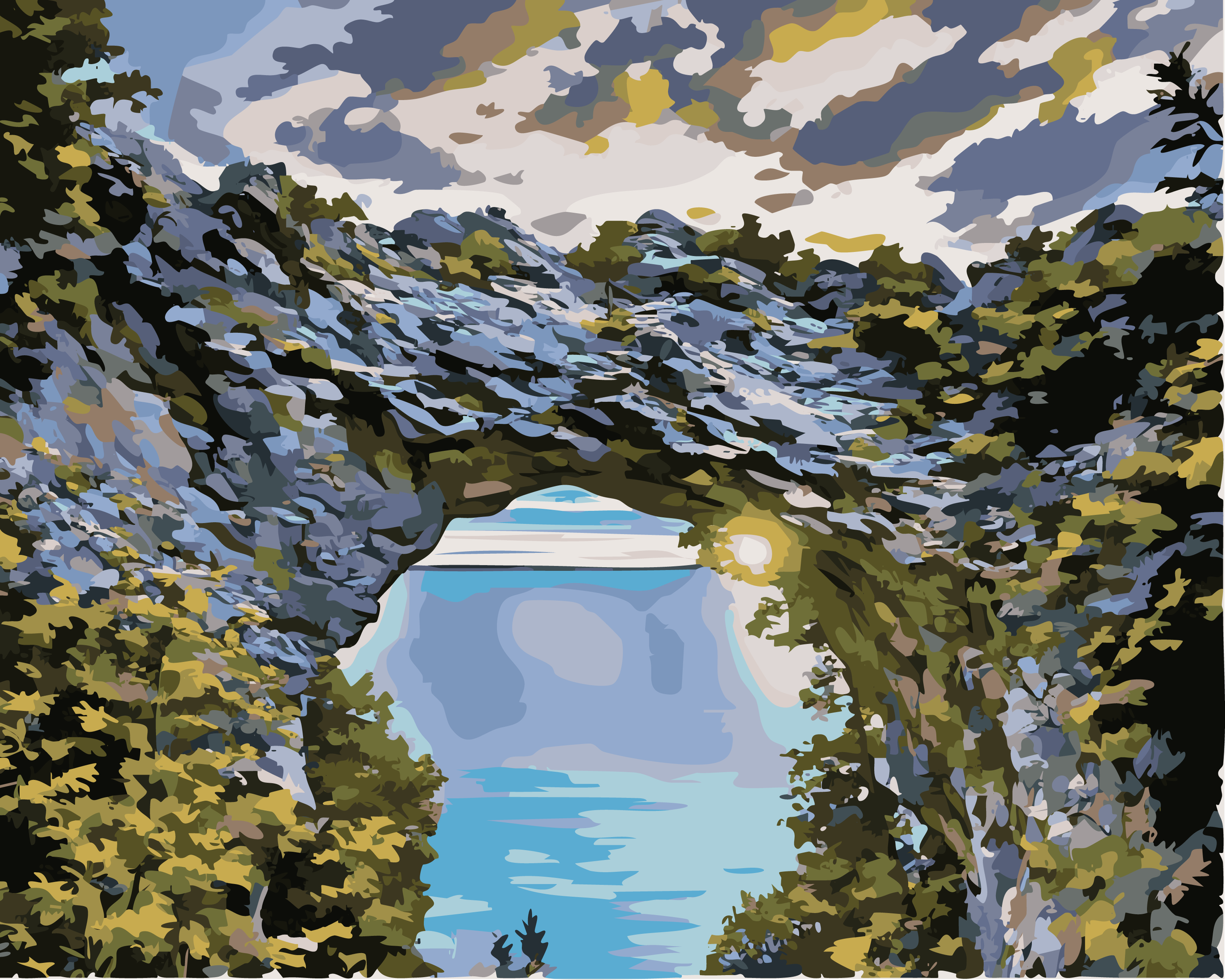 The Majesty of Arch Rock - Mackinac Island (Paint-By-Number Kit)
