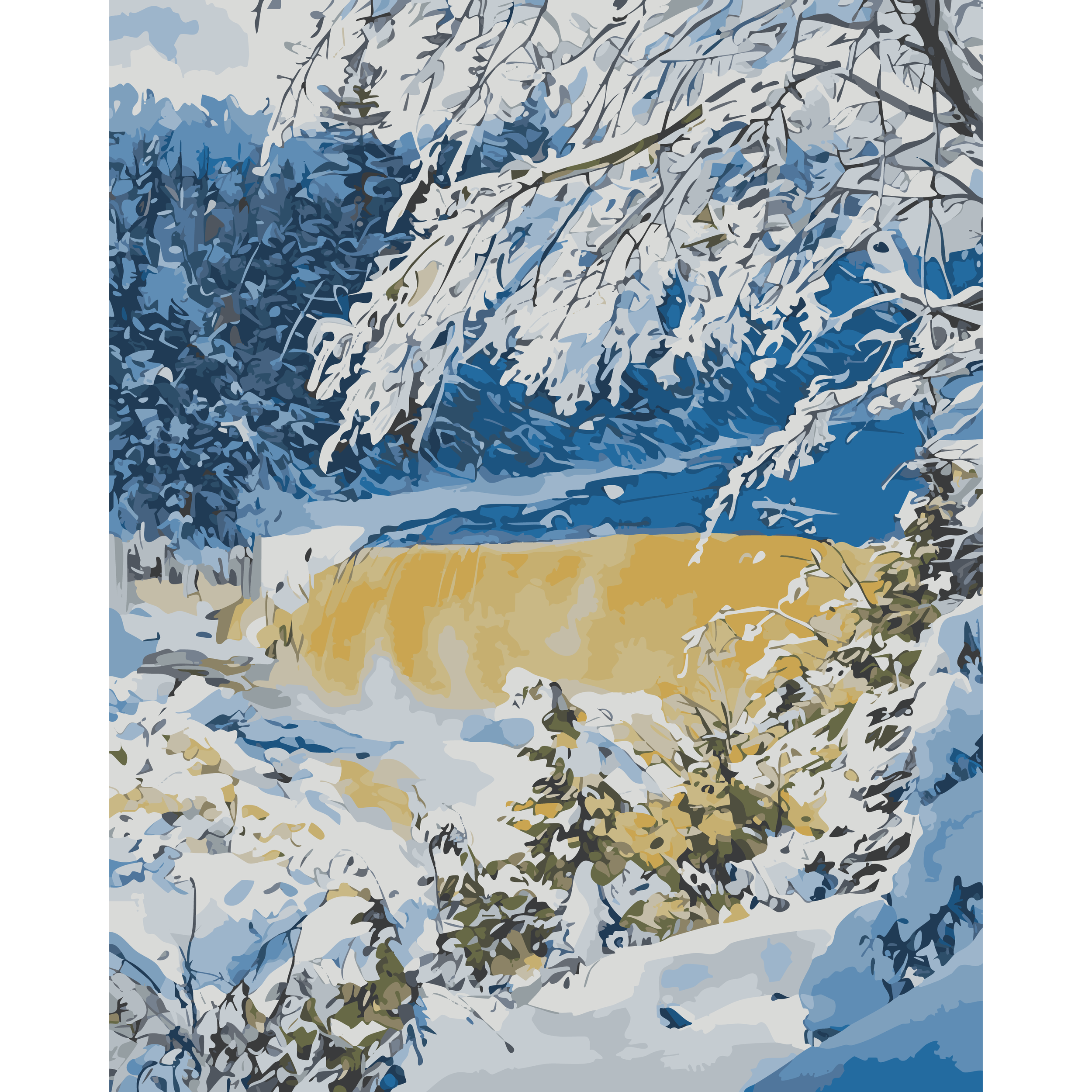 Winter Rush at Tahquamenon Falls (Paint-By-Number Kit)