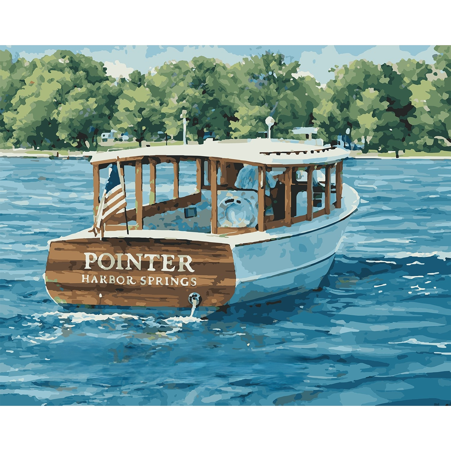 Harbor Springs Pointer Boat Paint-by-Number Kit