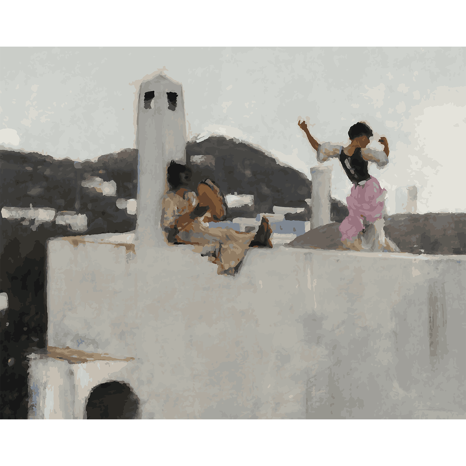 Capri Girl on a Rooftop (1878) - John Singer Sargent Paint-by-Number