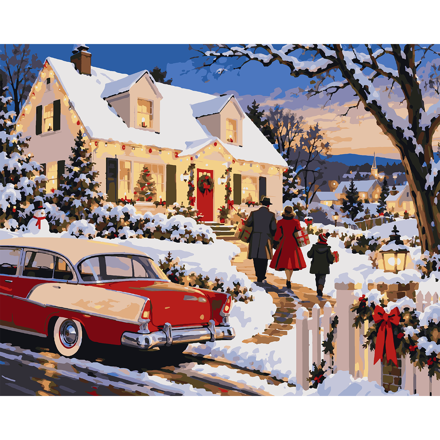 Home for a 1950s Christmas Paint-by-Number Kit