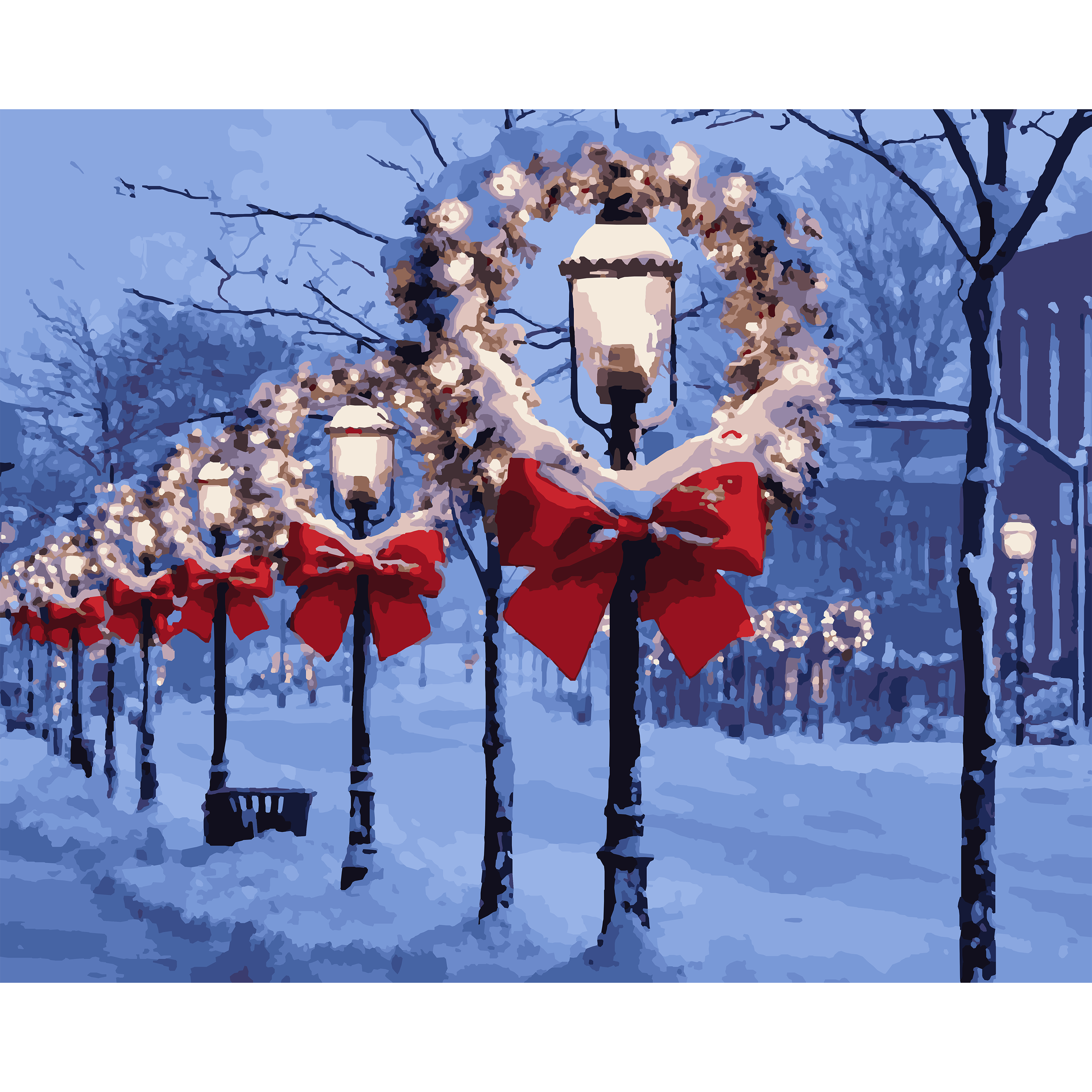 Petoskey Christmas Glow on Mitchell Street Paint-By-Number Kit