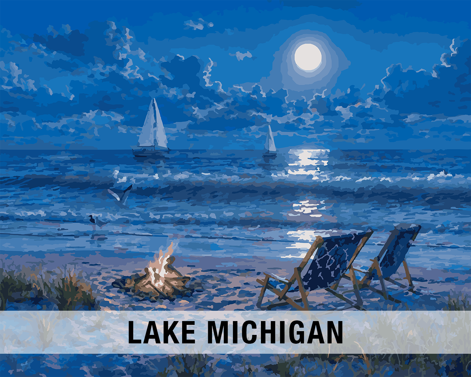 Lake Michigan Paint-by-Number Kits