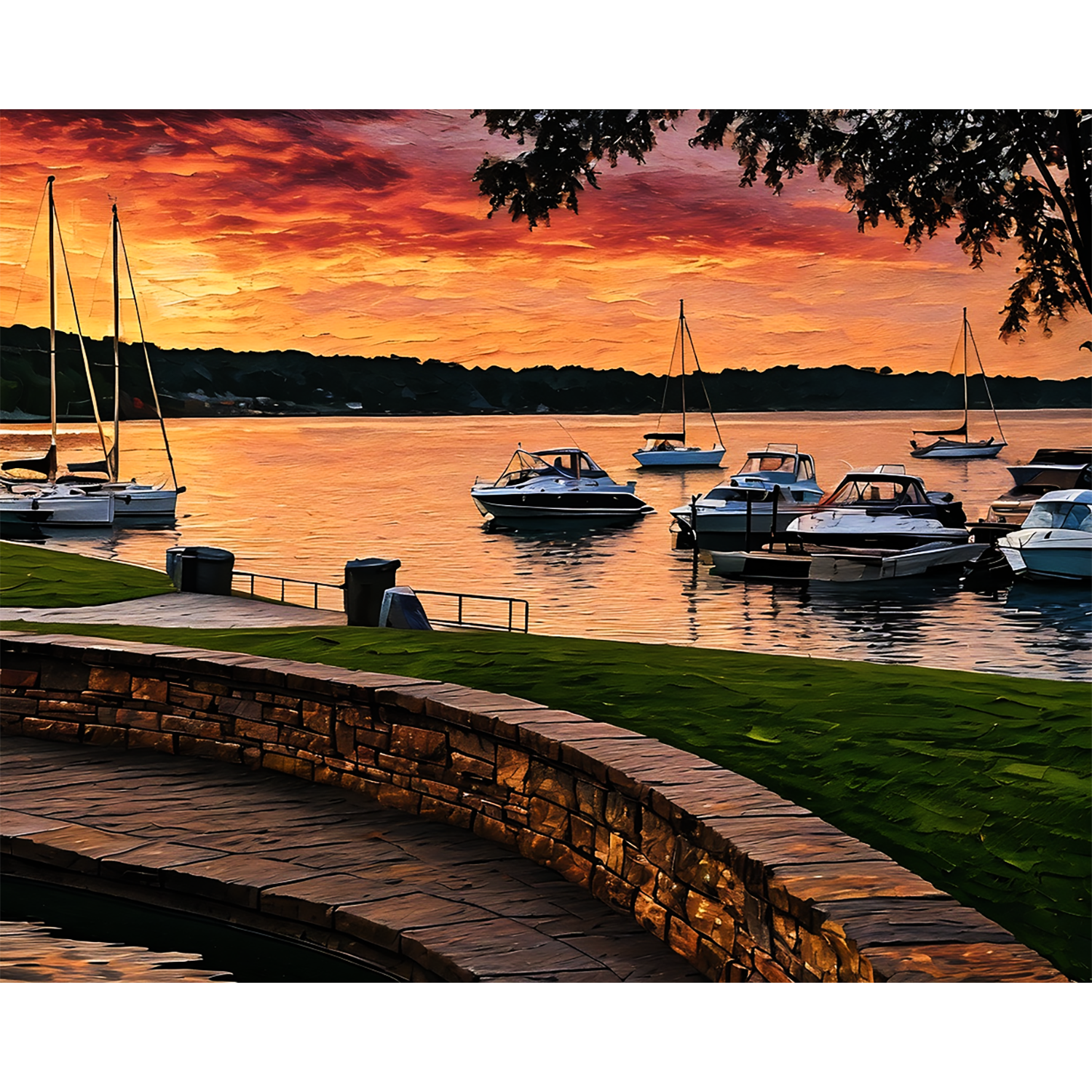 Dockside Dusk Charlevoix Marina – Giclée Fine Art Print