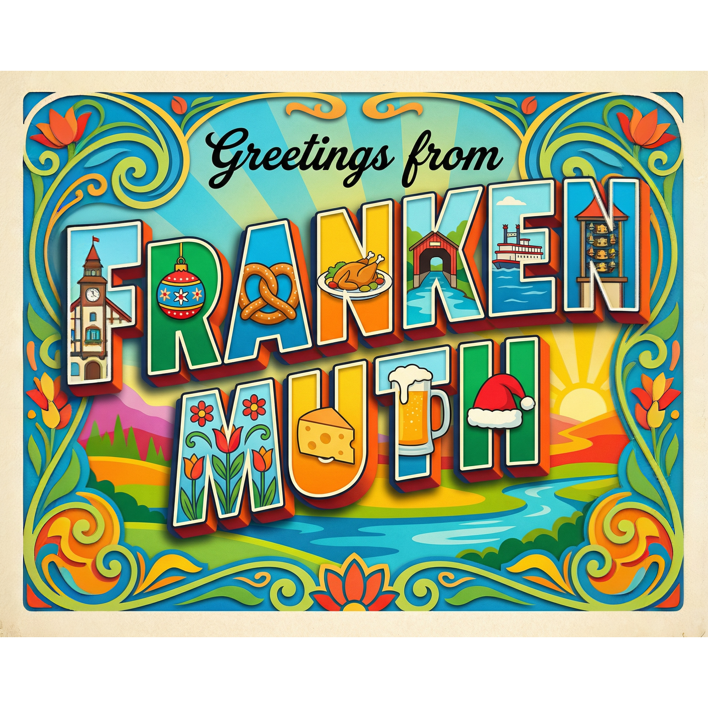 Greetings From Frankenmuth Michigan Paint-By-Number Kit