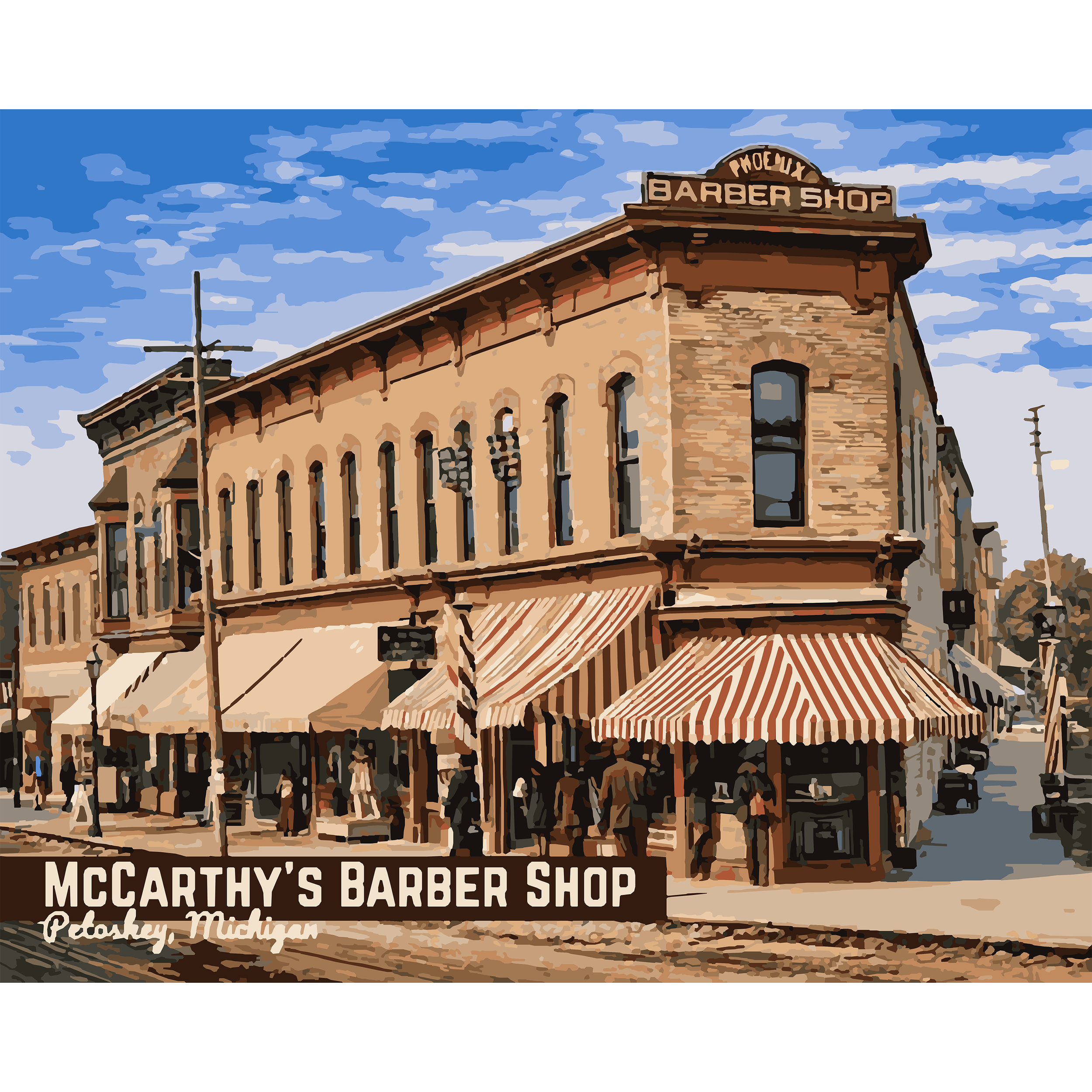Ernest Hemingway: McCarthy’s Barber Shop - Petoskey Paint-By-Number Kit
