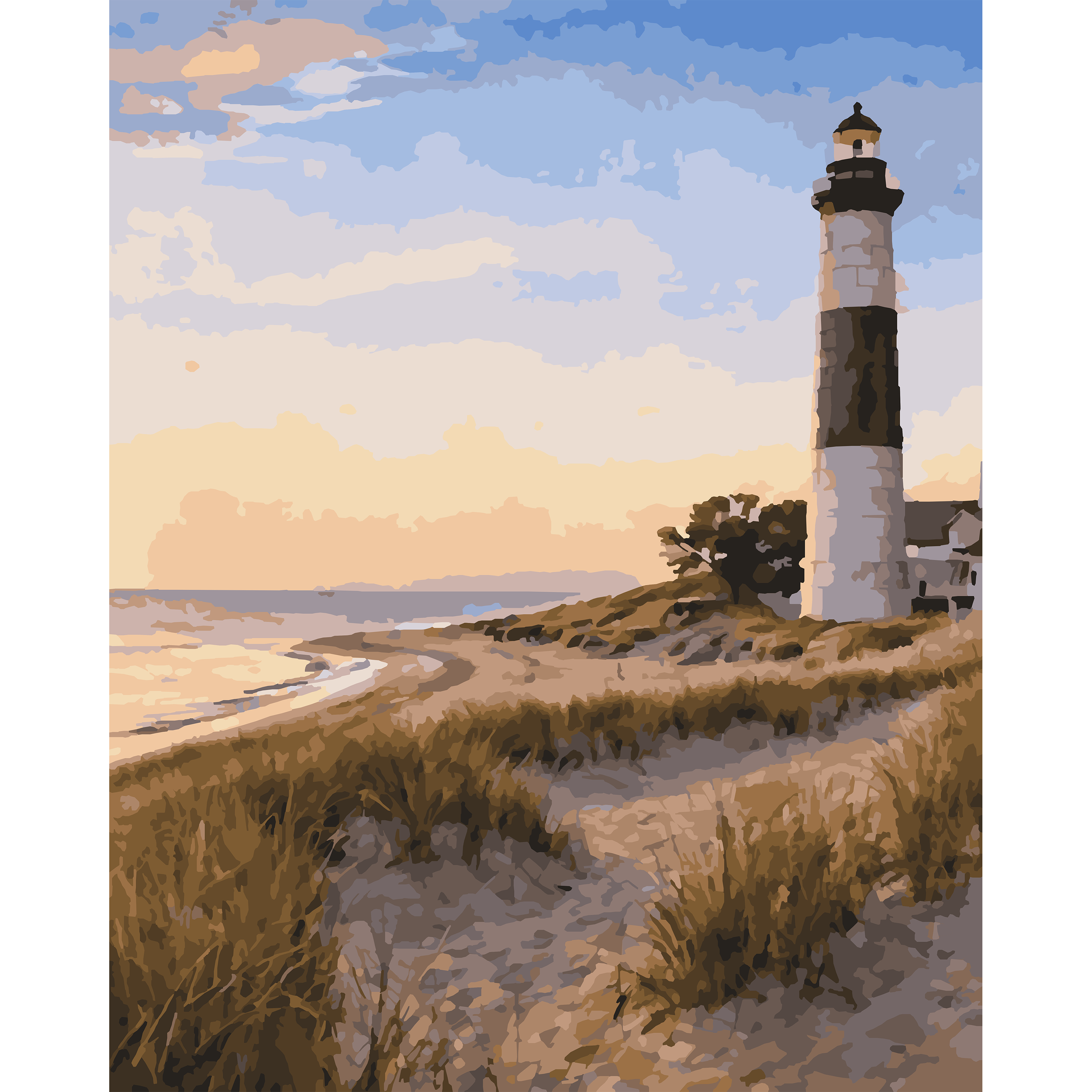 Big Sable Point Lighthouse at Sunrise Paint-by-Number Kit