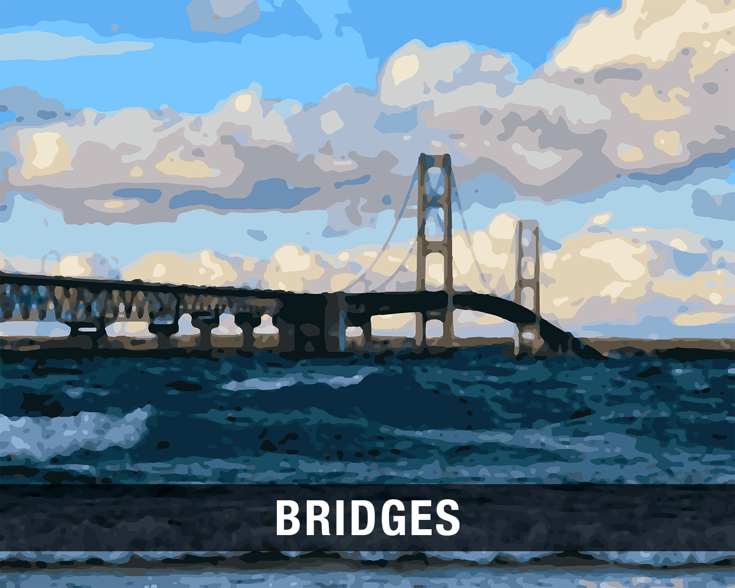 Michigan Bridges Paint-by-Number Kits