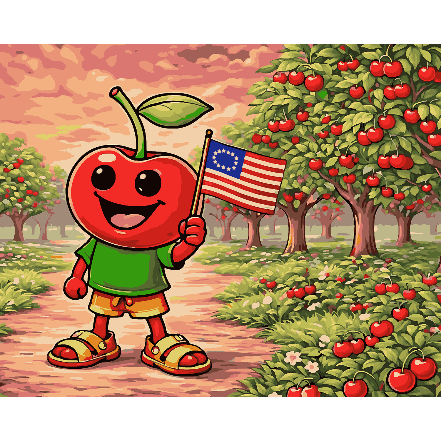 Cherry Fest Forever Paint-By-Number Kit