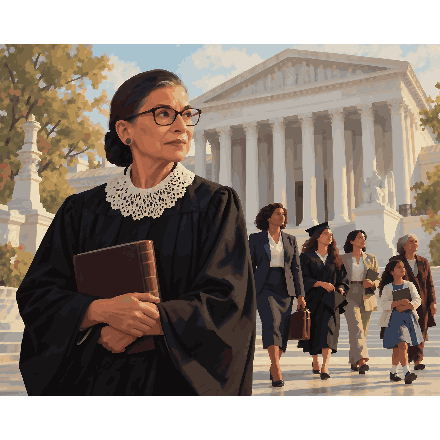 Ruth Bader Ginsburg Supreme Court Paint by Number Kit