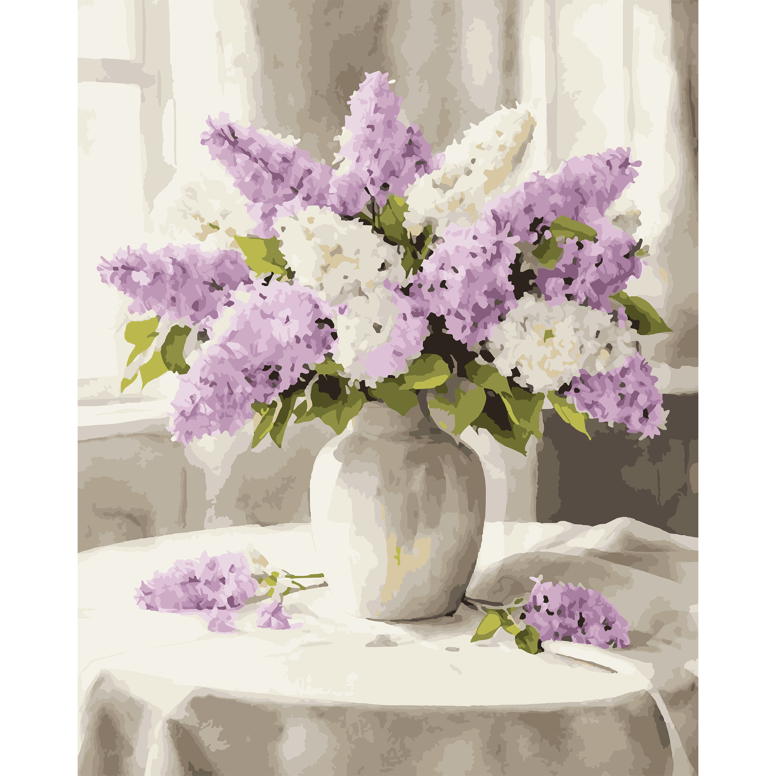 Spring Reverie – Lilac Michigan Flower Paint-By-Number Kit