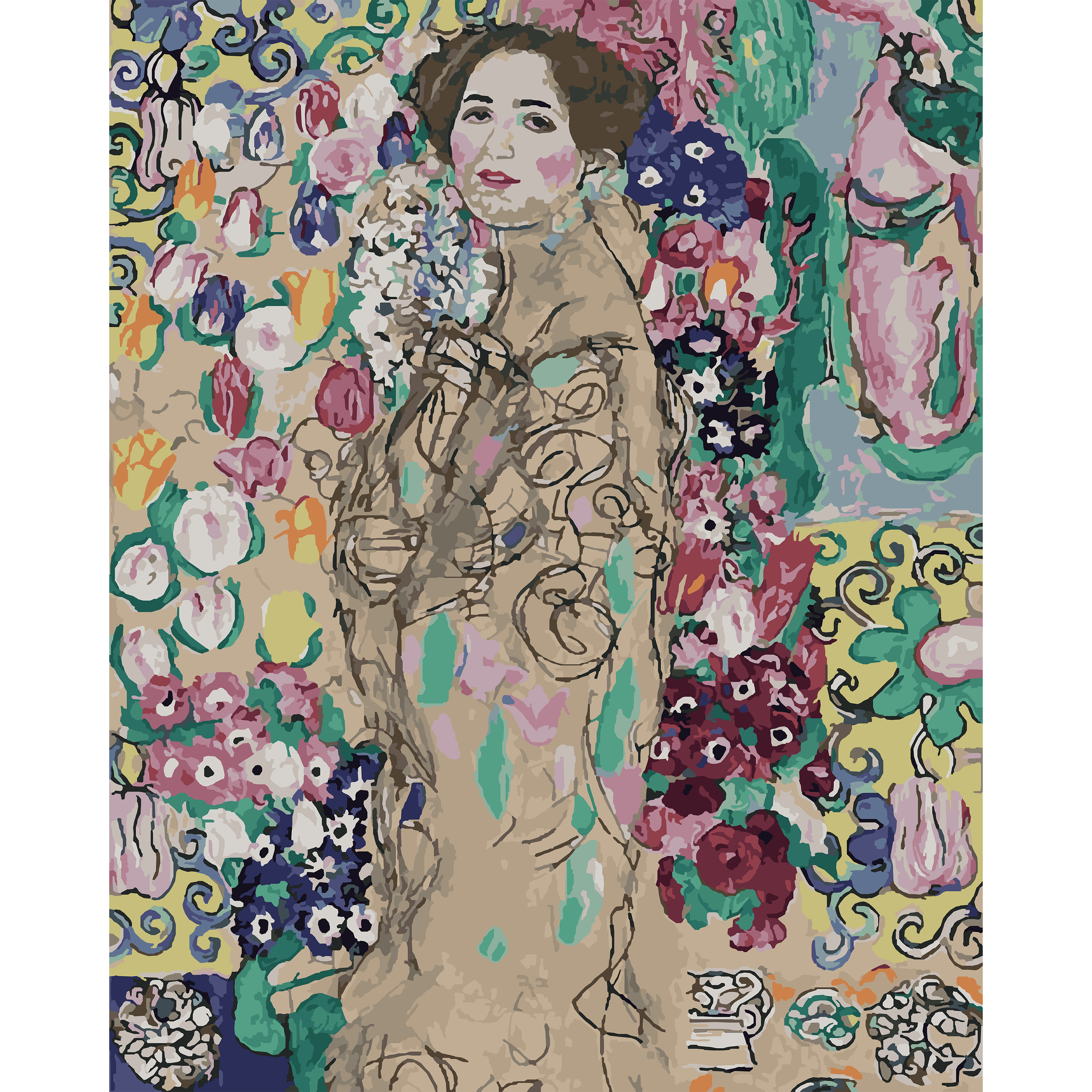 Gustav Klimt's Portrait of Maria Munk (1917–1918) Paint-By-Number Kit