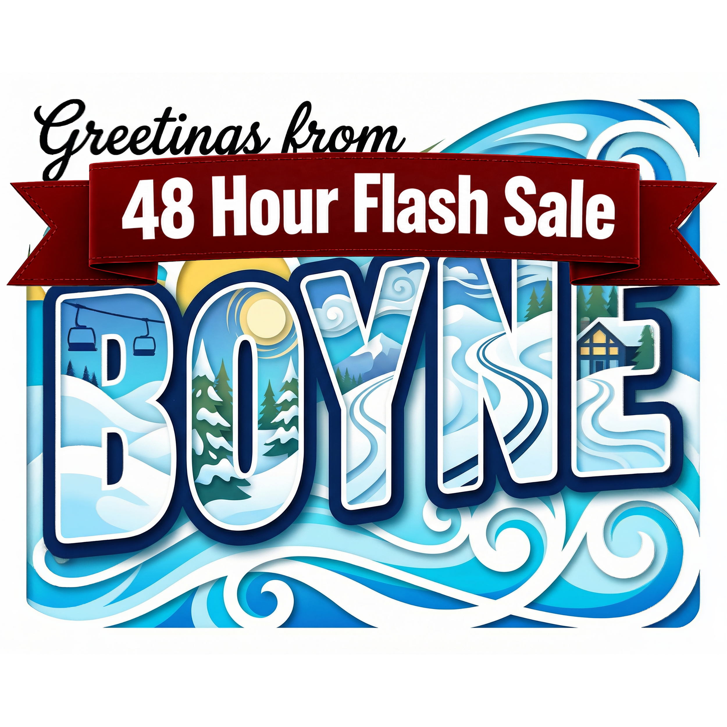 Greetings From Boyne Michigan Paint-By-Number Kit