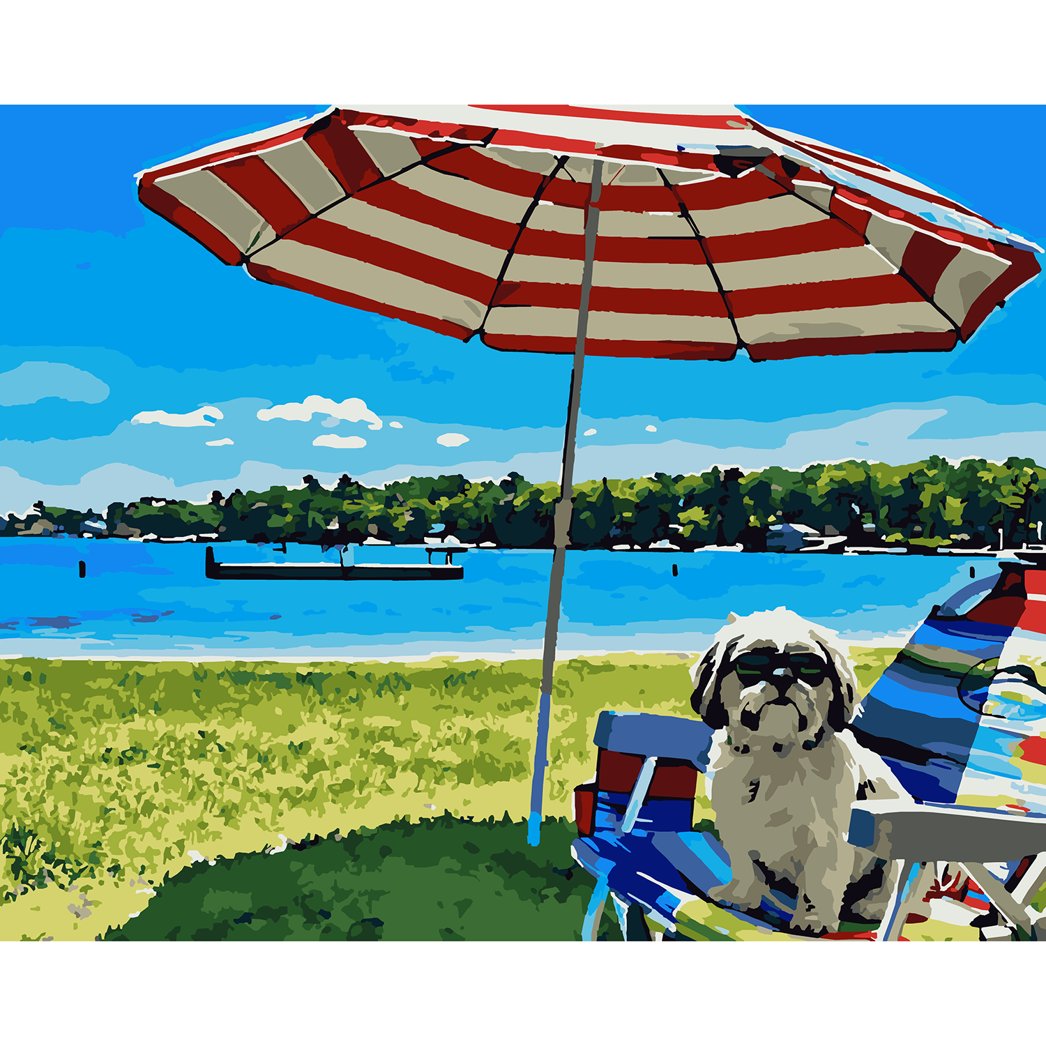 Summer at Zorn Park Beach - Harbor Springs Paint-By-Number Kit