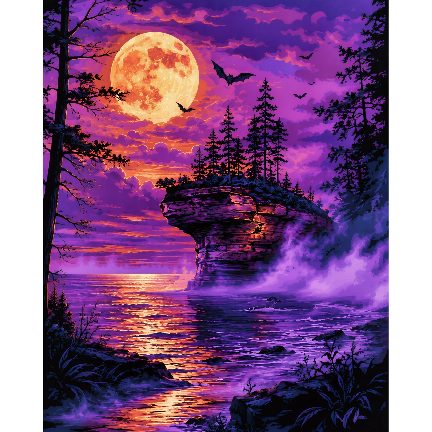 Turnip Rock After Dark Halloween Paint-by-Number Kit