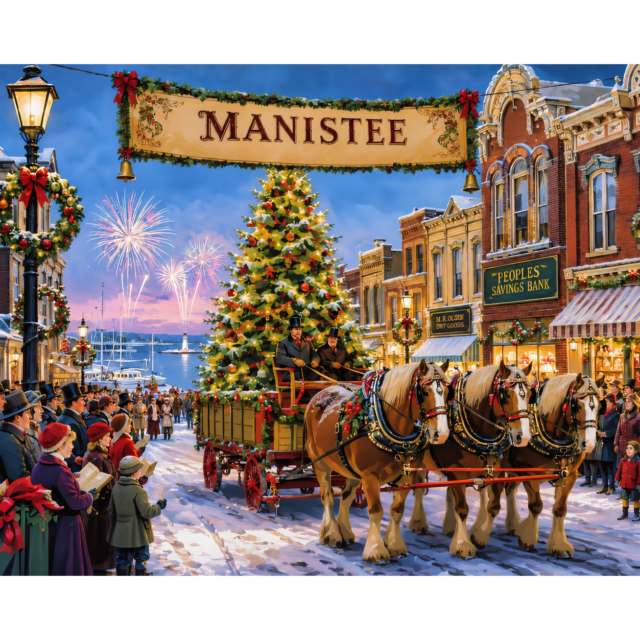 Manistee Christmas Traditions Paint-by-Number Kit