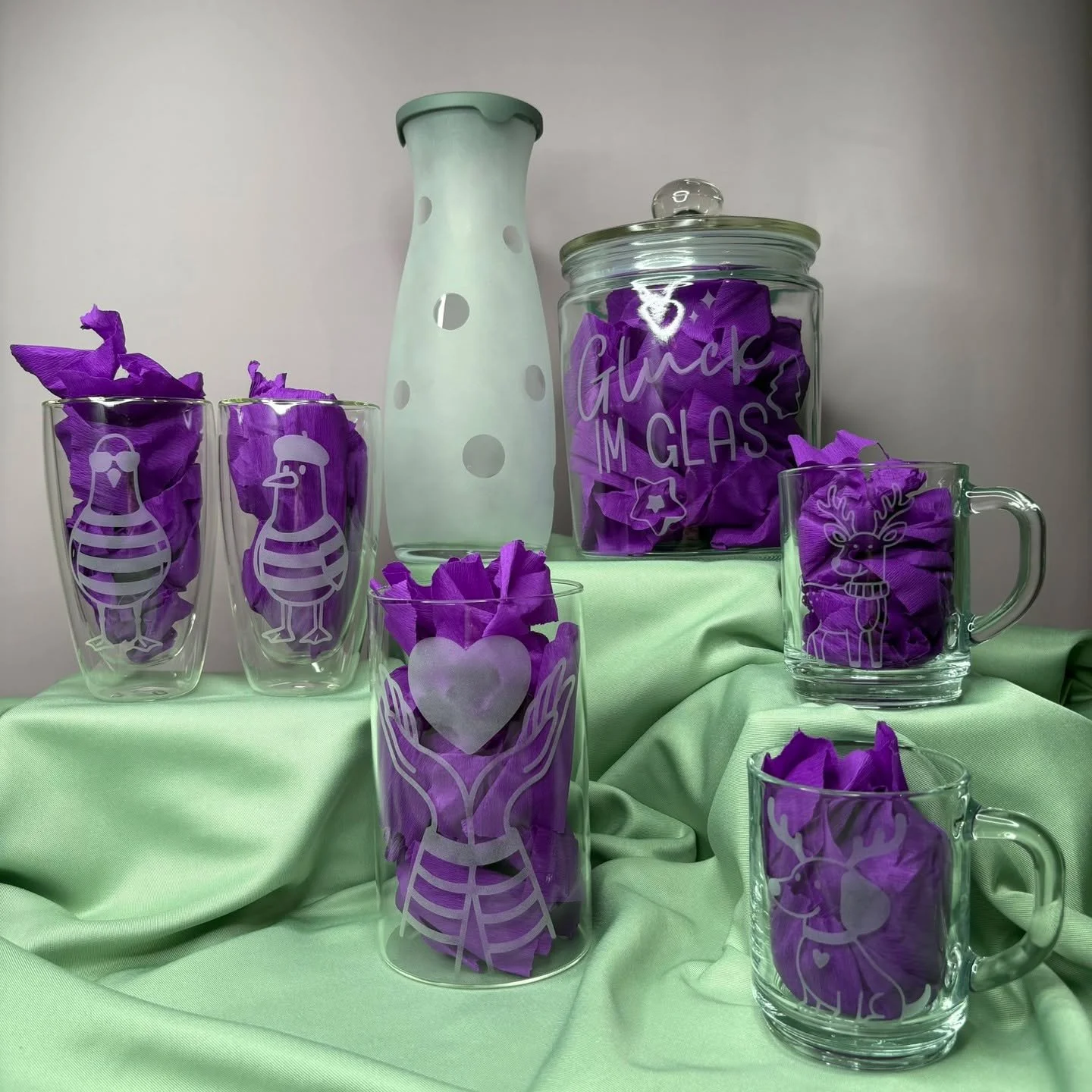 Hier seht ihr ein paar Produkte die wir dauerhaft im Sortiment haben!  #glas #workshop #leipzig #diy