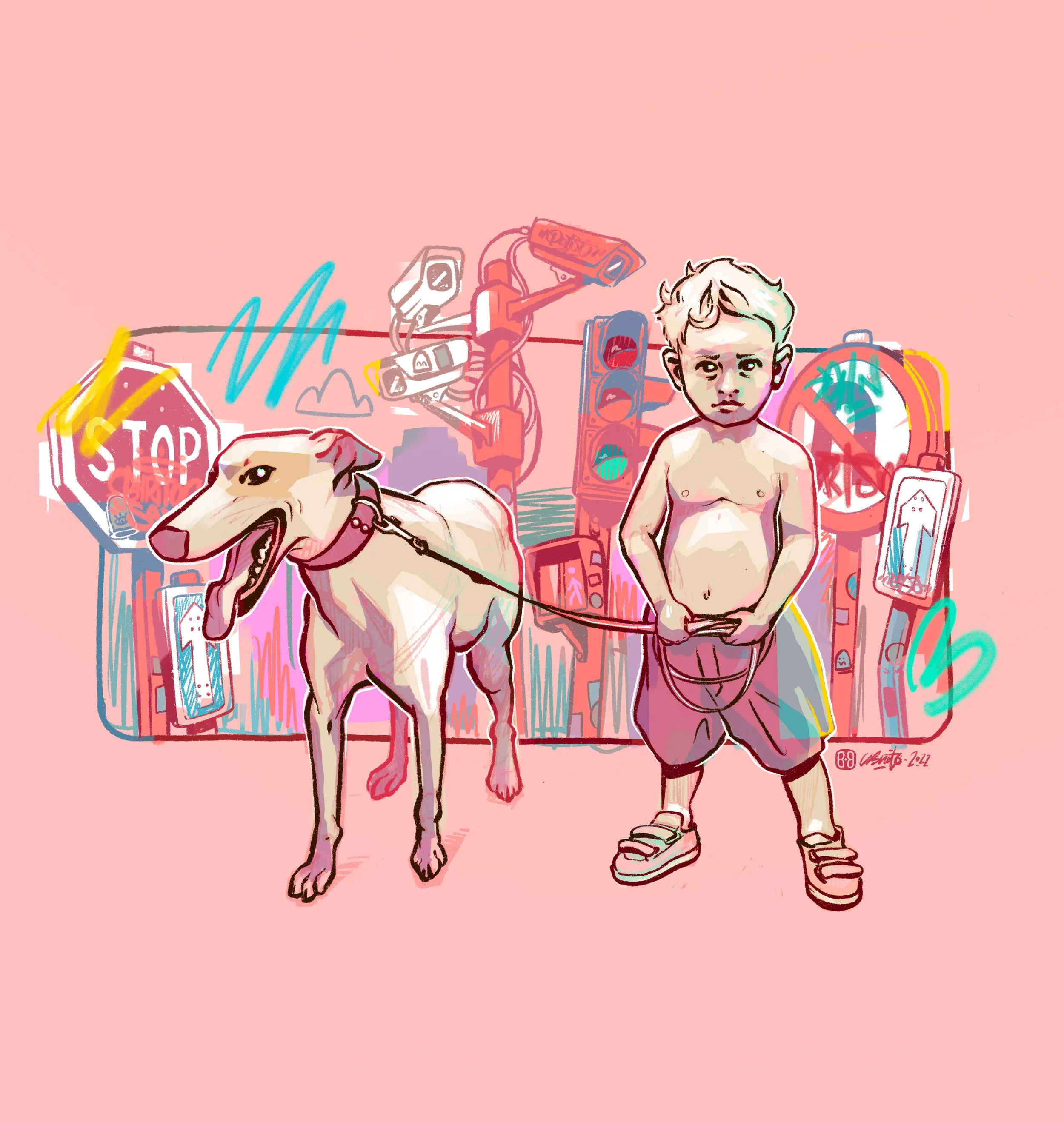 Le chien et l’enfant - A3