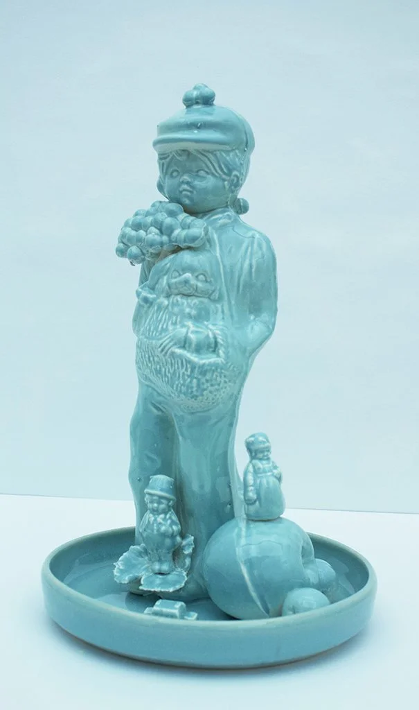  Sugar Daddy , Candy Dish Series, White stoneware and slip cast porcelain, 2019																				