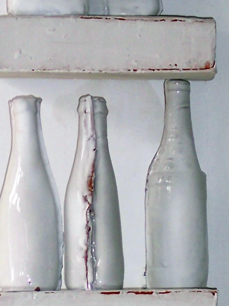 Upkeep , detail, 27” x 5” x 4”, earthenware, 2007