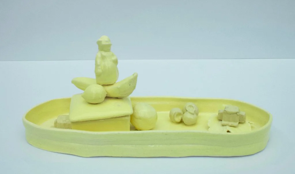  Lemon Head , Candy Dish Series, 4.5" x 11.5" 4.5", Porcelain and slip cast porcelain, 2019																		