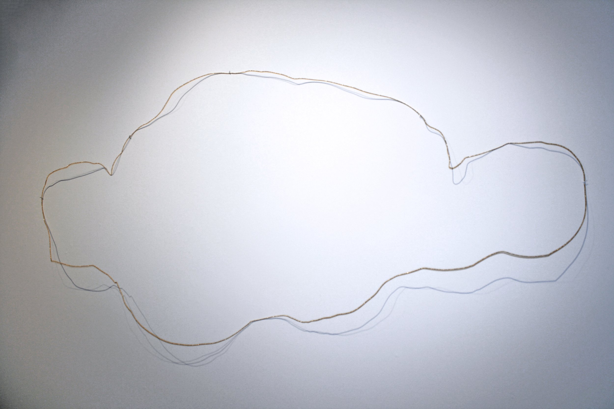 Without Worry, installation, variable size white earthenware, wood, paint, spray paint, beads, canvas, lace, paper, found table, rug and other miscellaneous materials, 2021