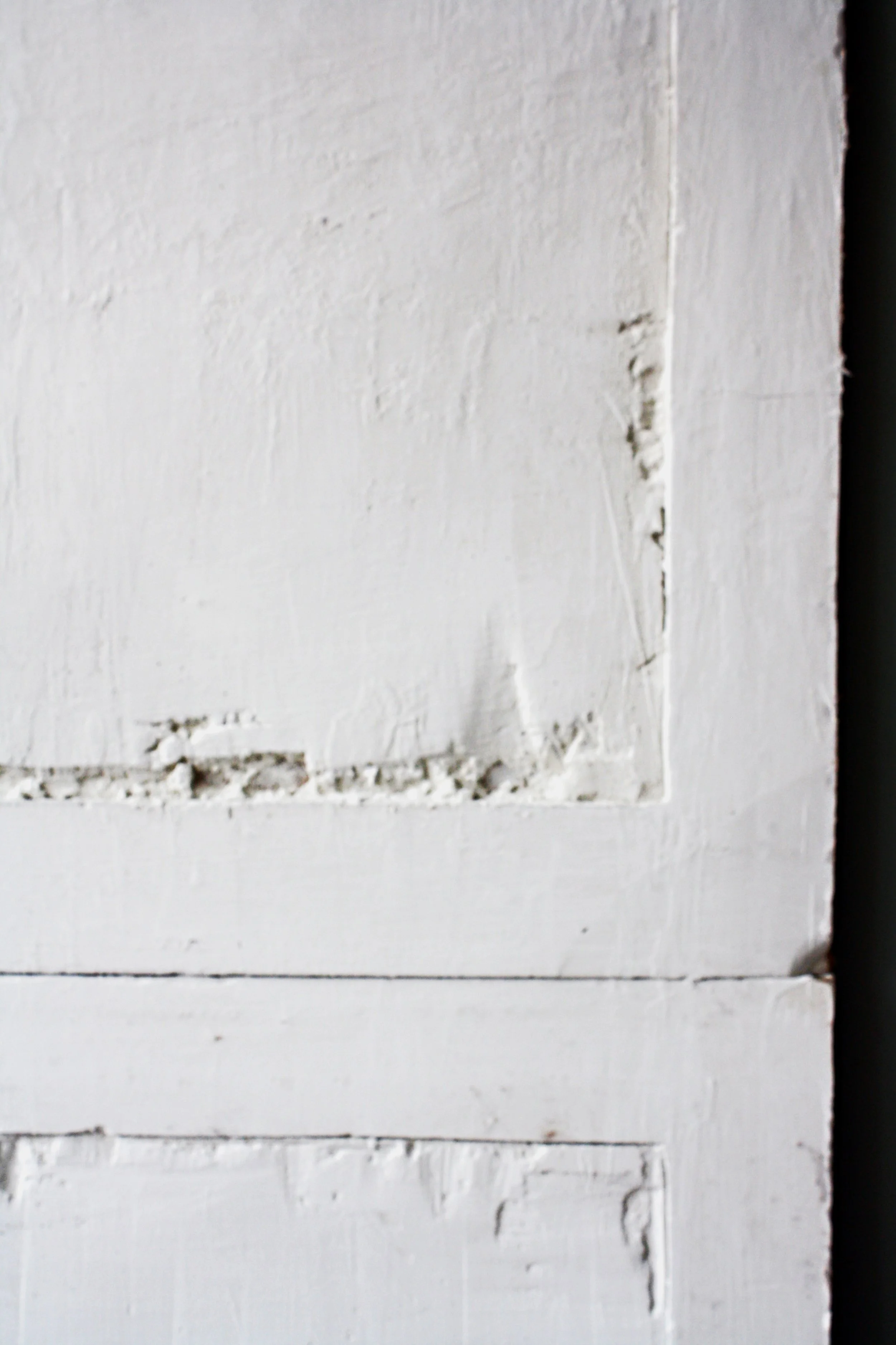 Construct No. 4 (door), detail, 7’ x 2. 6’ x 1”, wood, drywall, graphite, 2009