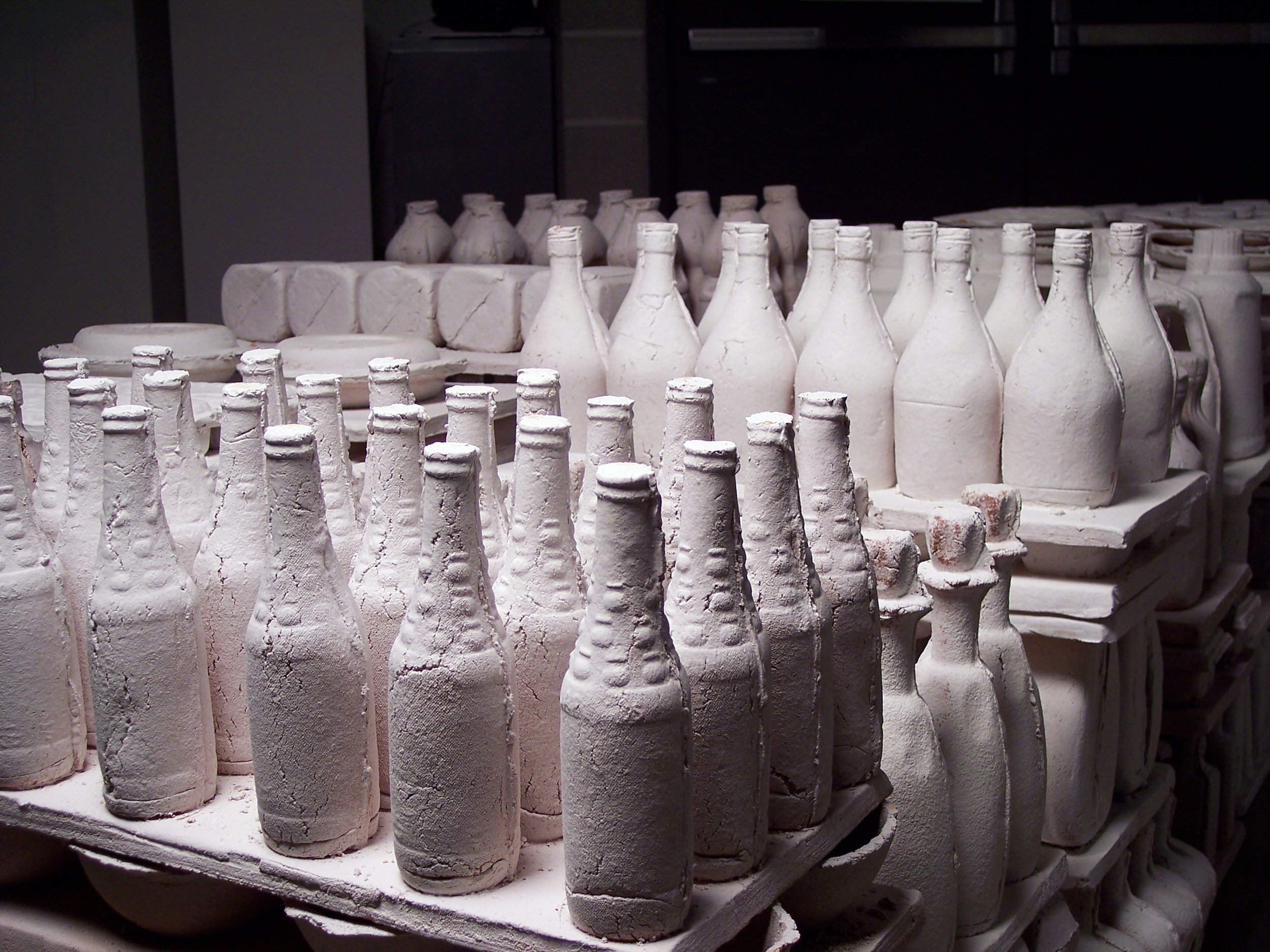 Lifetime Piling Up, alternative arrangement detail, earthenware, 2006