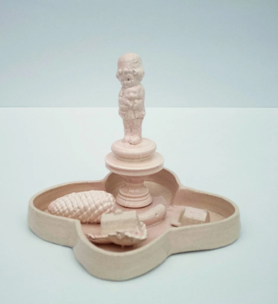  Sugar Girl , Candy Dish Series,  6" x 8" x 8", Porcelain and slip cast porcelain, 2019																		