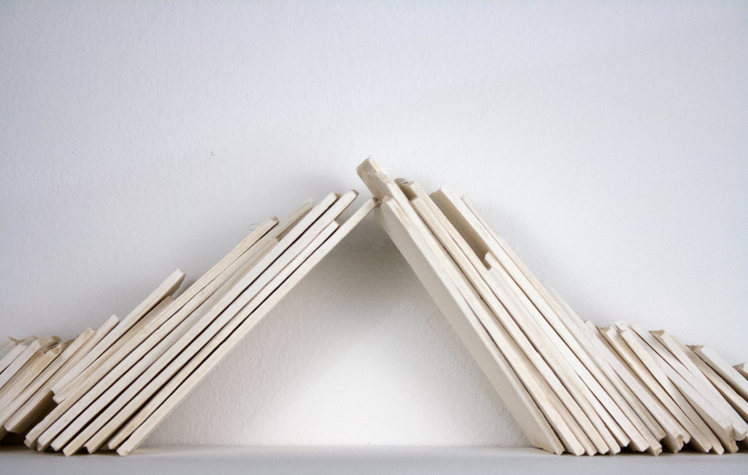 Pitch, detail, 6" x 8" x 1", low-fire paper clay, 2025