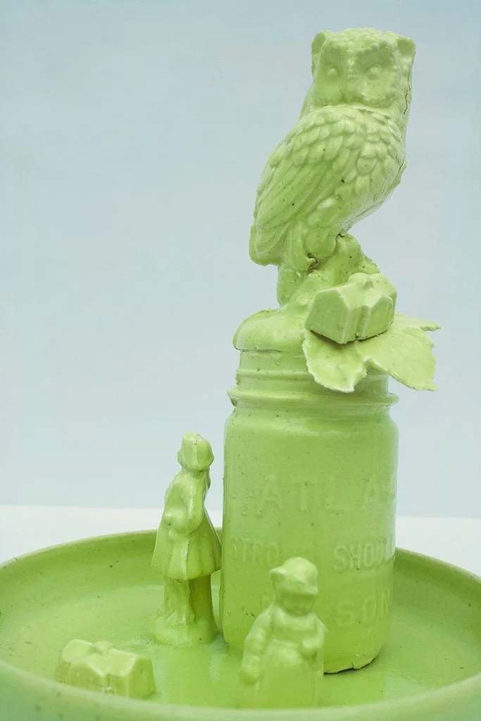  Mint Julep , Candy Dish Series, 10" x 8.5" x 8.5", Porcelain and slip cast porcelain, 2019																				