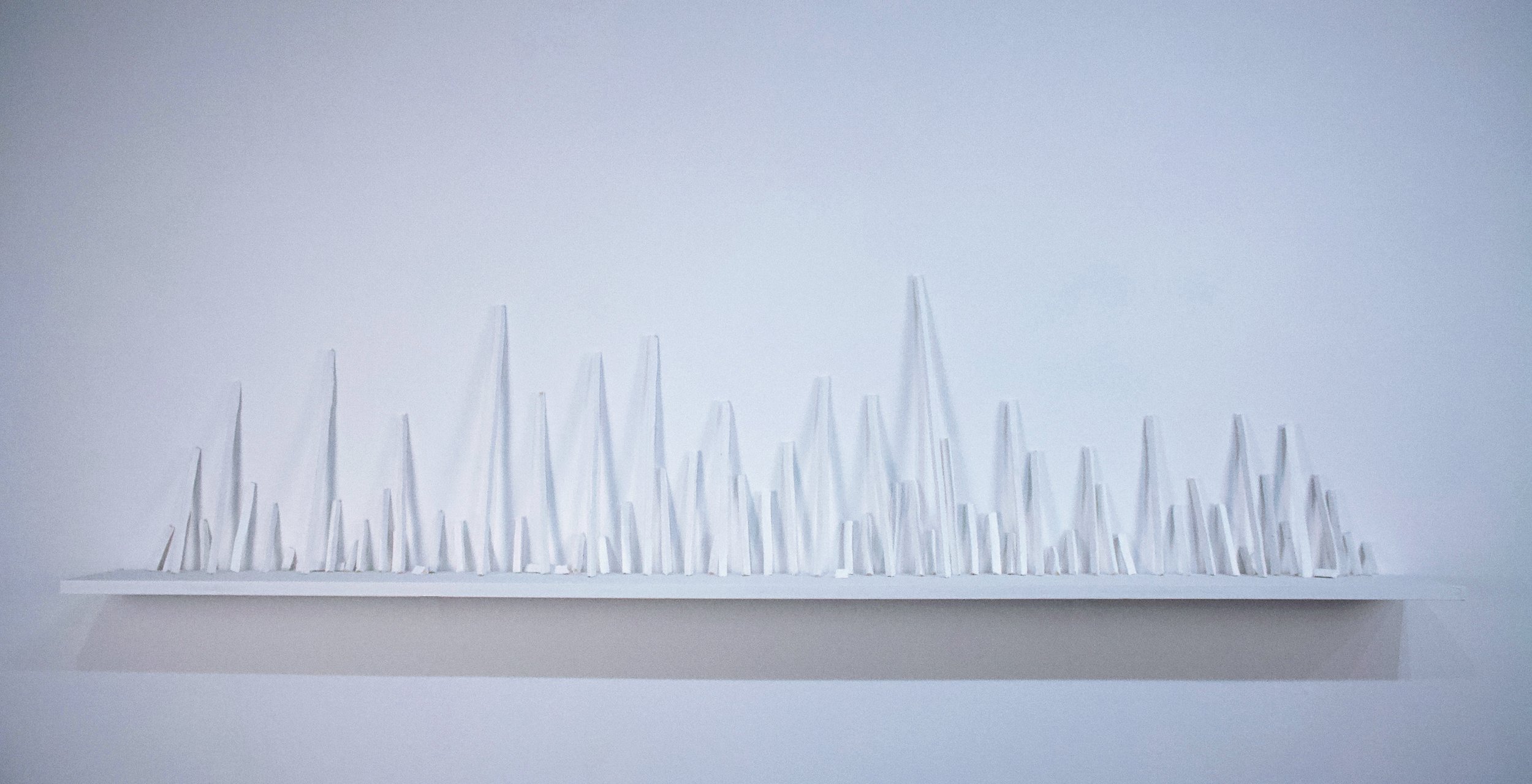 Simple Structures, 24" x 72" x 4", low-fire paper clay, 2025