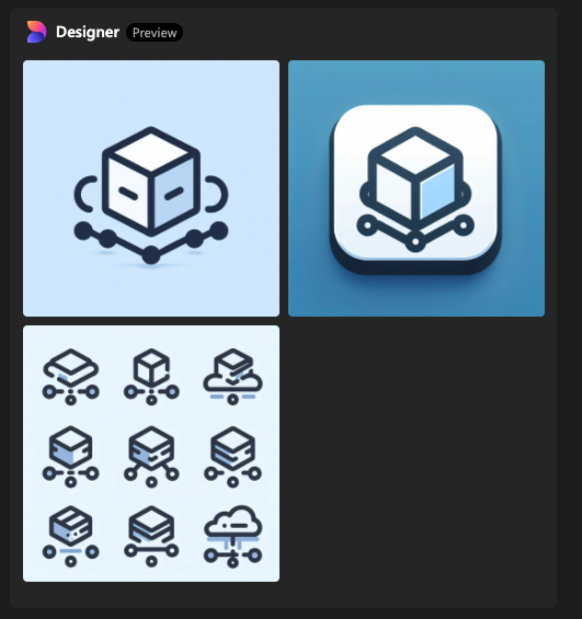 I used copilot designer to help draft ideas on icons