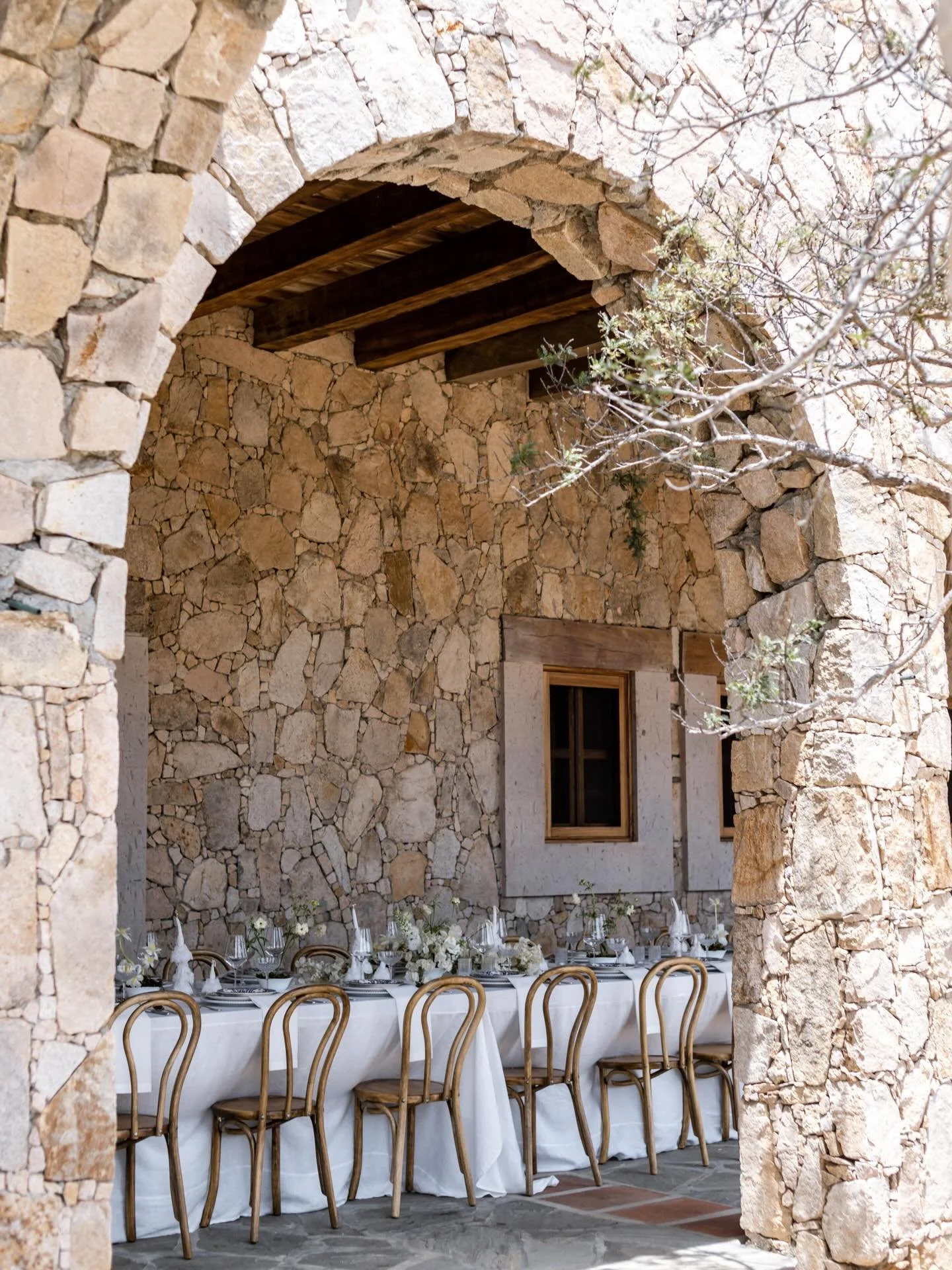 Five years ago, I designed this table for  Emiliano&rsquo;s baptism.
I wanted it to feel white, ethereal, and deeply calming &mdash; something that wouldn&rsquo;t belong to a trend. We added custom blue Talavera plates made in Puebla to keep a Mexica